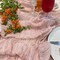 Wrapables 10Ft Bohemian Cheesecloth Gauze Table Runner for Rustic Weddings, Parties, Home Decor, Dusty Pink